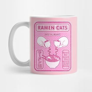 Ramen cats retro vintage japanese style Mug